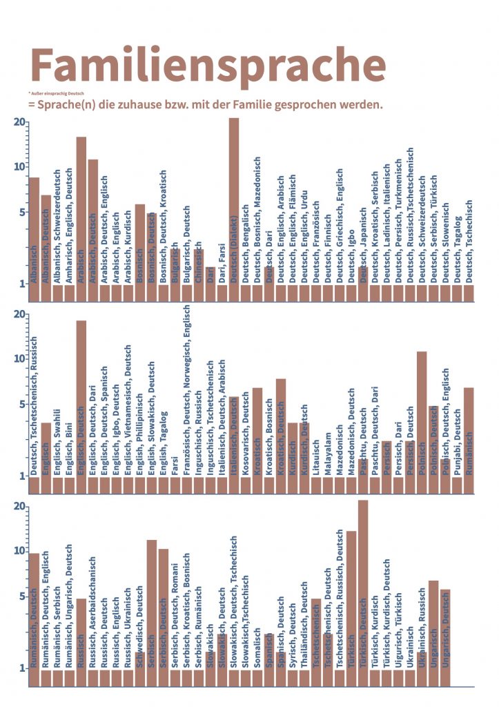 Familiensprachen der Schülerinen der akg